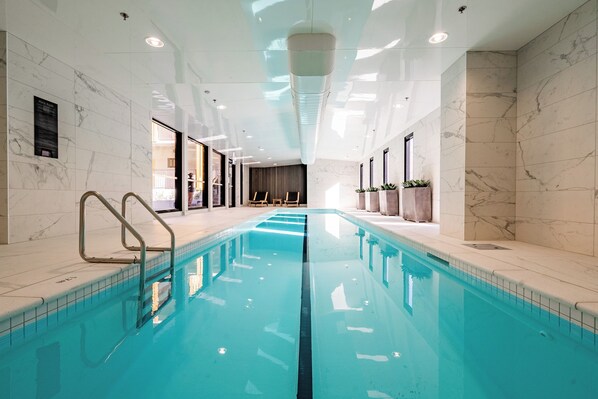 Indoor pool, a heated pool