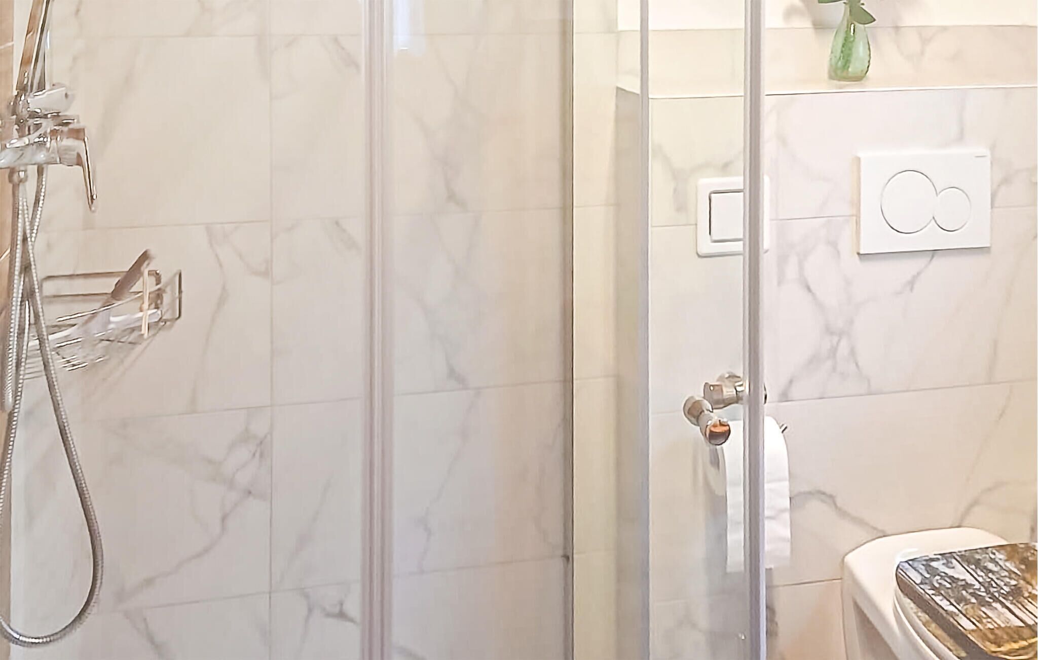 Shower, hair dryer