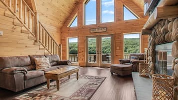 Smart TV, fireplace, table football