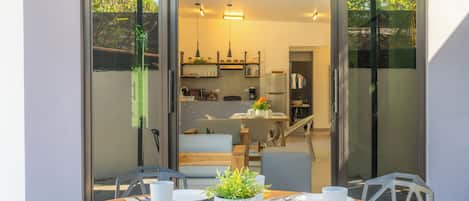 Family Villa, 2 Bedrooms, Pool View, Beachside | Terrace/patio