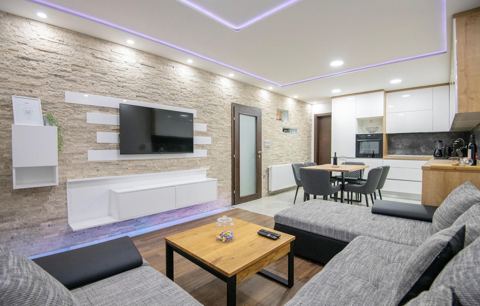 TV, table football, ping pong