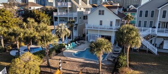 3BD Beach Home- Private Heated Pool-Marsh Front with Dock