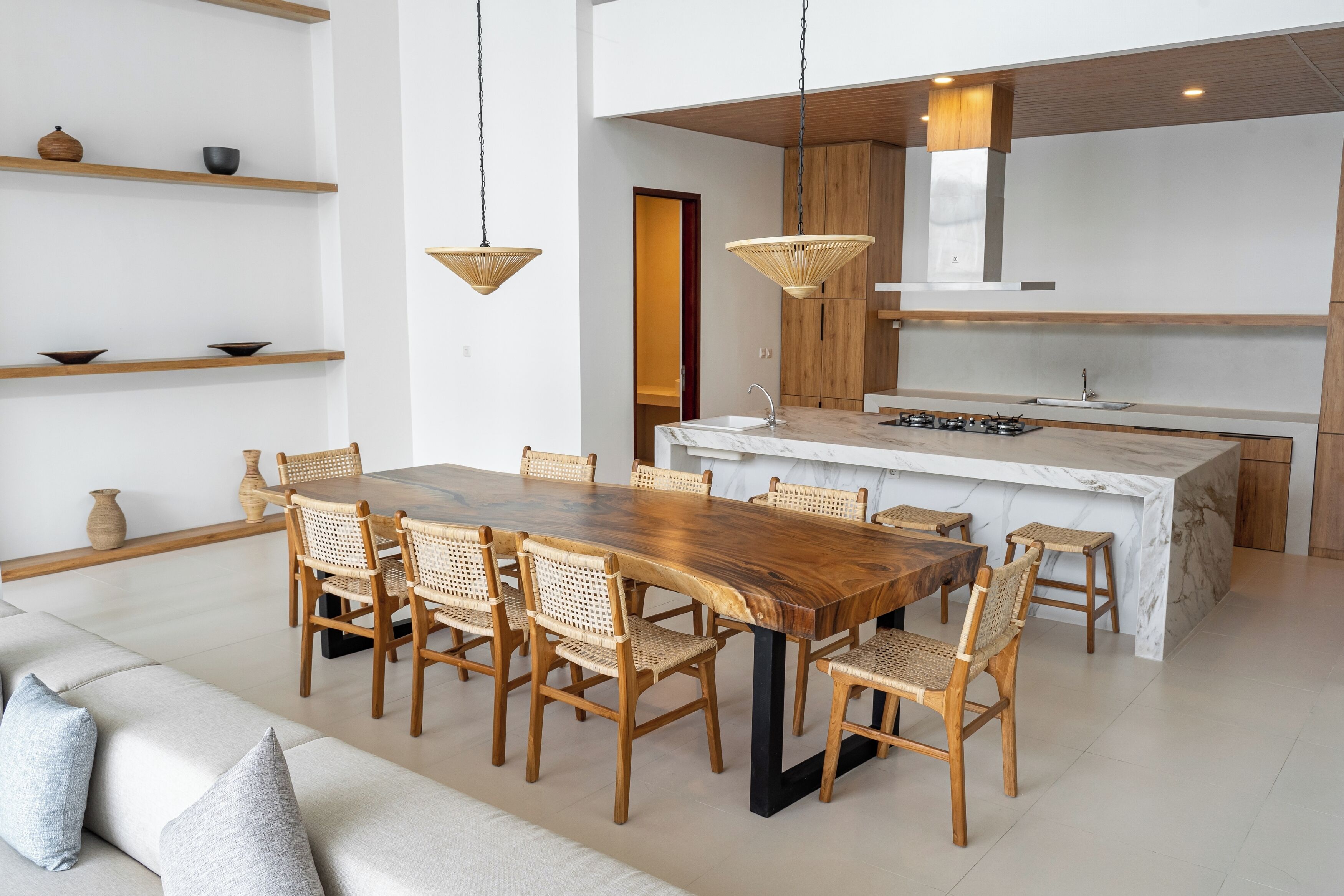 Villa de lujo | Cocina privada | Refrigerador, microondas, parrilla de estufa y arrocera 