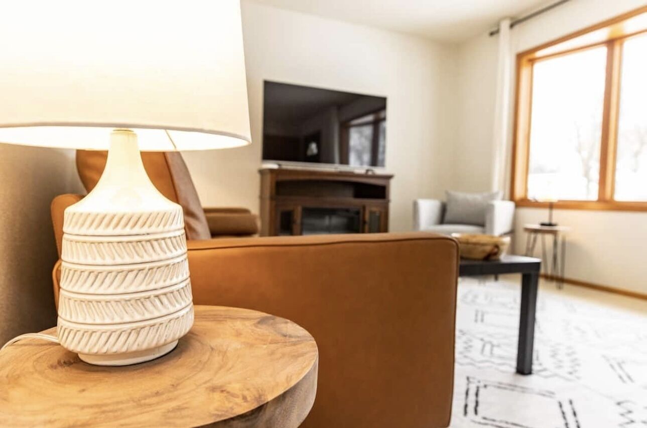 Smart TV, fireplace, video games, books