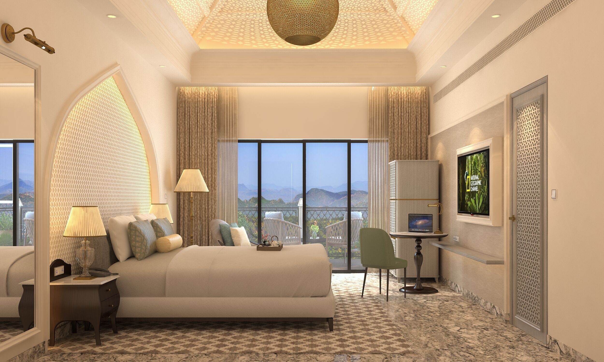 Premium bedding, down comforters, free minibar items, in-room safe
