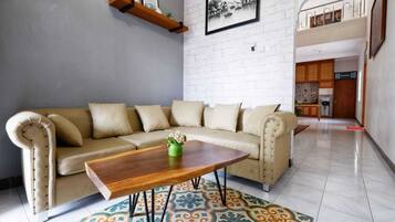 Smart TV, DVD player, music library, stereo