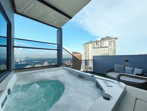 Honeymoon Apartment, 1 Bedroom, Private Pool | Terrace/patio - Attic Home Melaka Imperio Residence (Malacca City)