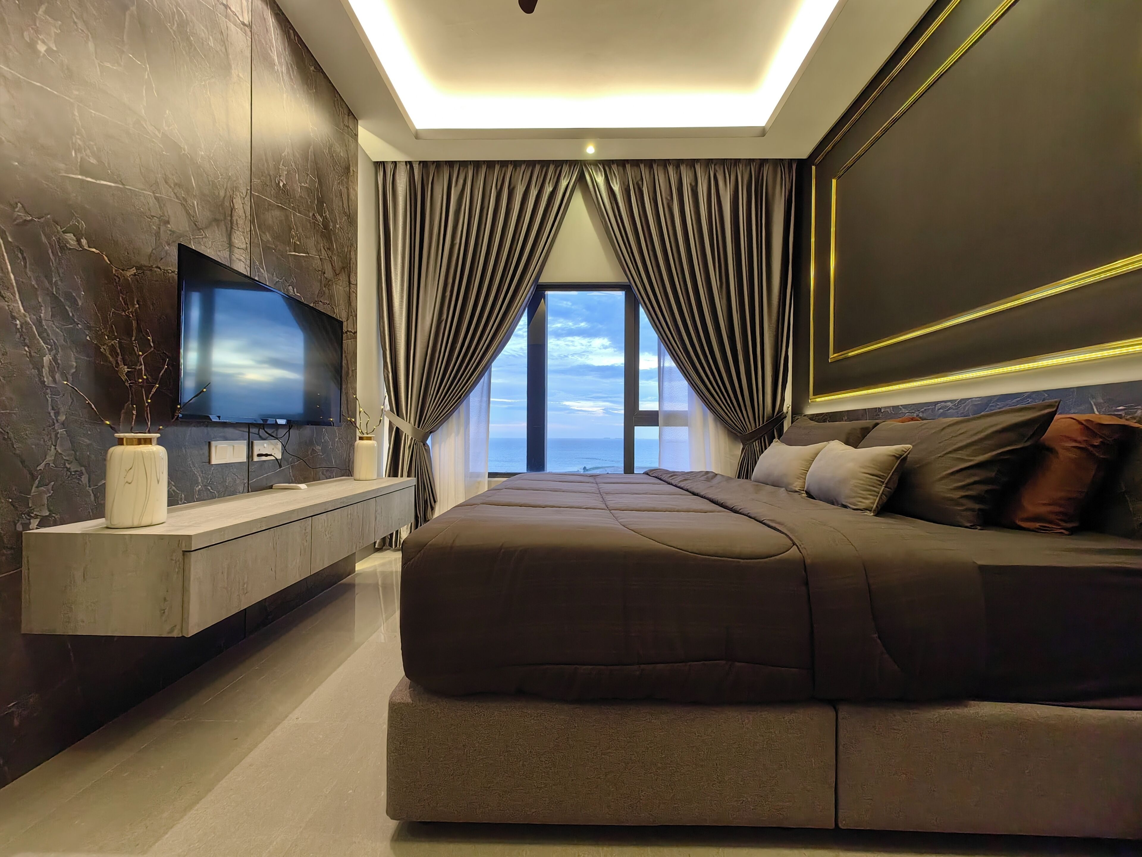 Apartament familiar, 2 dormitoris, vistes al mar | Llençols italians de la marca Frette i roba de llit d'alta qualitat 