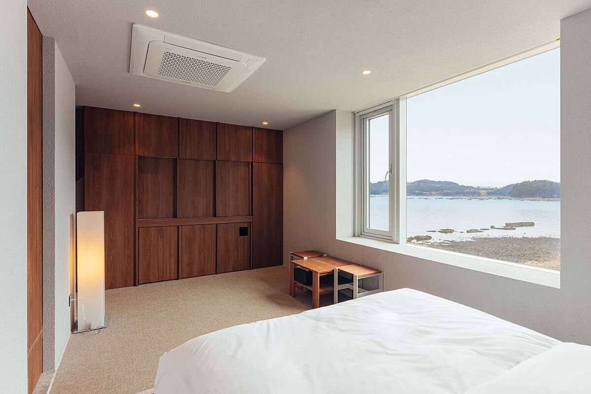 2F Duplex Partial Ocean View + Hinoki Bathtub (Breakfast & Dinner for 2) | 隔音、免费 WiFi、床单