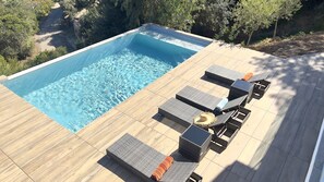 Outdoor pool, a heated pool