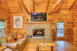 TV, fireplace, offices