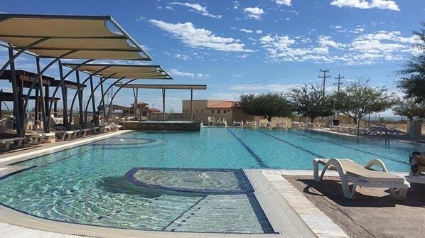 A heated pool
