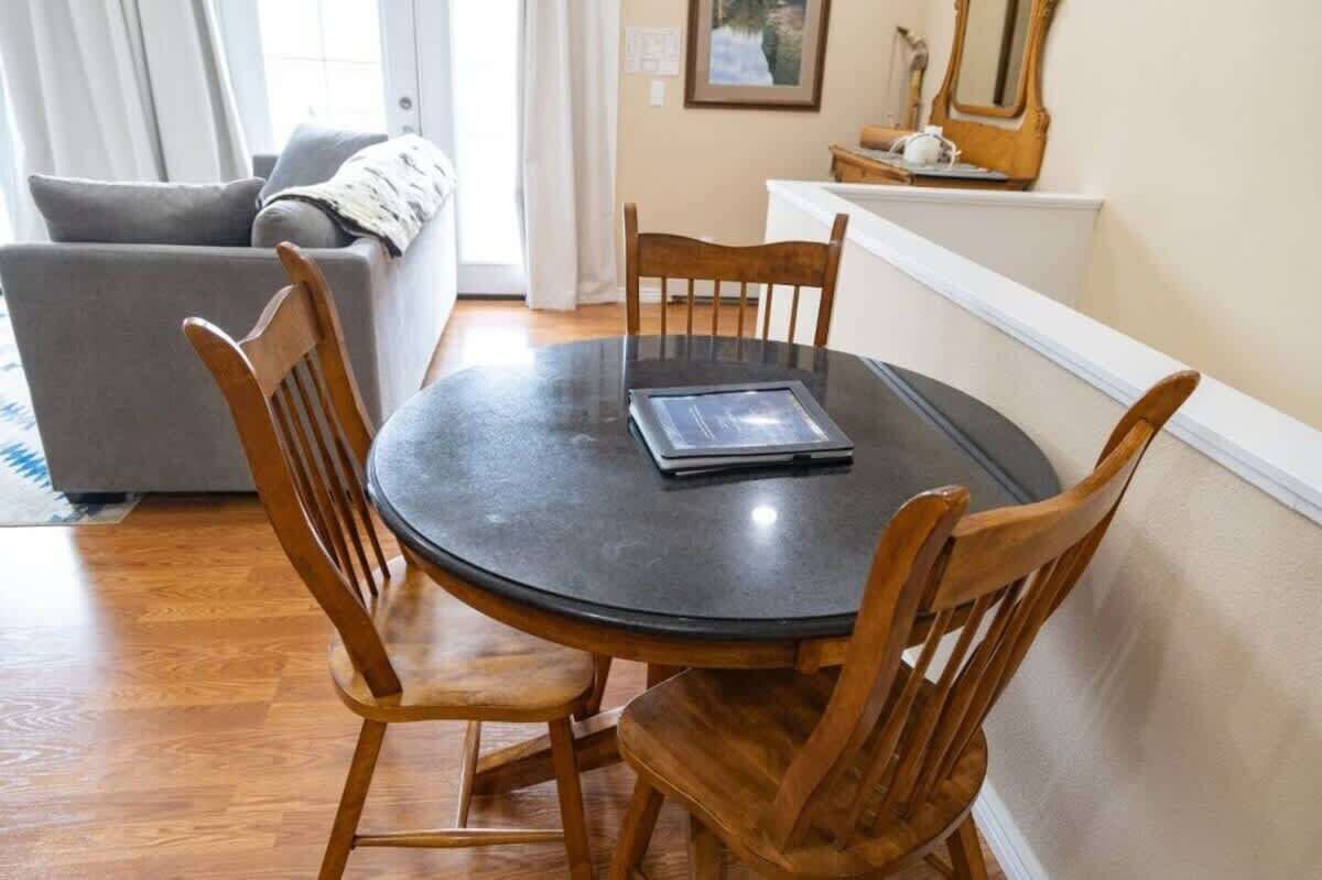 Dining area for morning breakfast