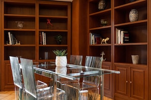 City Apartment | Living area | 50-inch Smart TV with cable channels, TV, Netflix - Acropolis Prestige Residence (Athens)