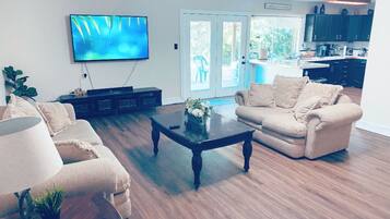 TV connectée, cheminée, chaßne hi-fi