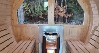 Dream location on the lake with pool, internet, sauna, fire place and boat with electric engine