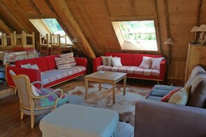 Smart TV, fireplace, DVD player, books