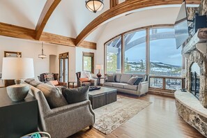 Smart TV, chimenea, reproductor de DVD