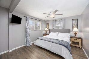 4 dormitorios, tabla de planchar con plancha, wifi gratis y ropa de cama