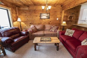 TV, fireplace - Seven Springs - Swiss Mountain 3 Bedroom Standard Condo, Near Golf Course by RedAwning (Champion)