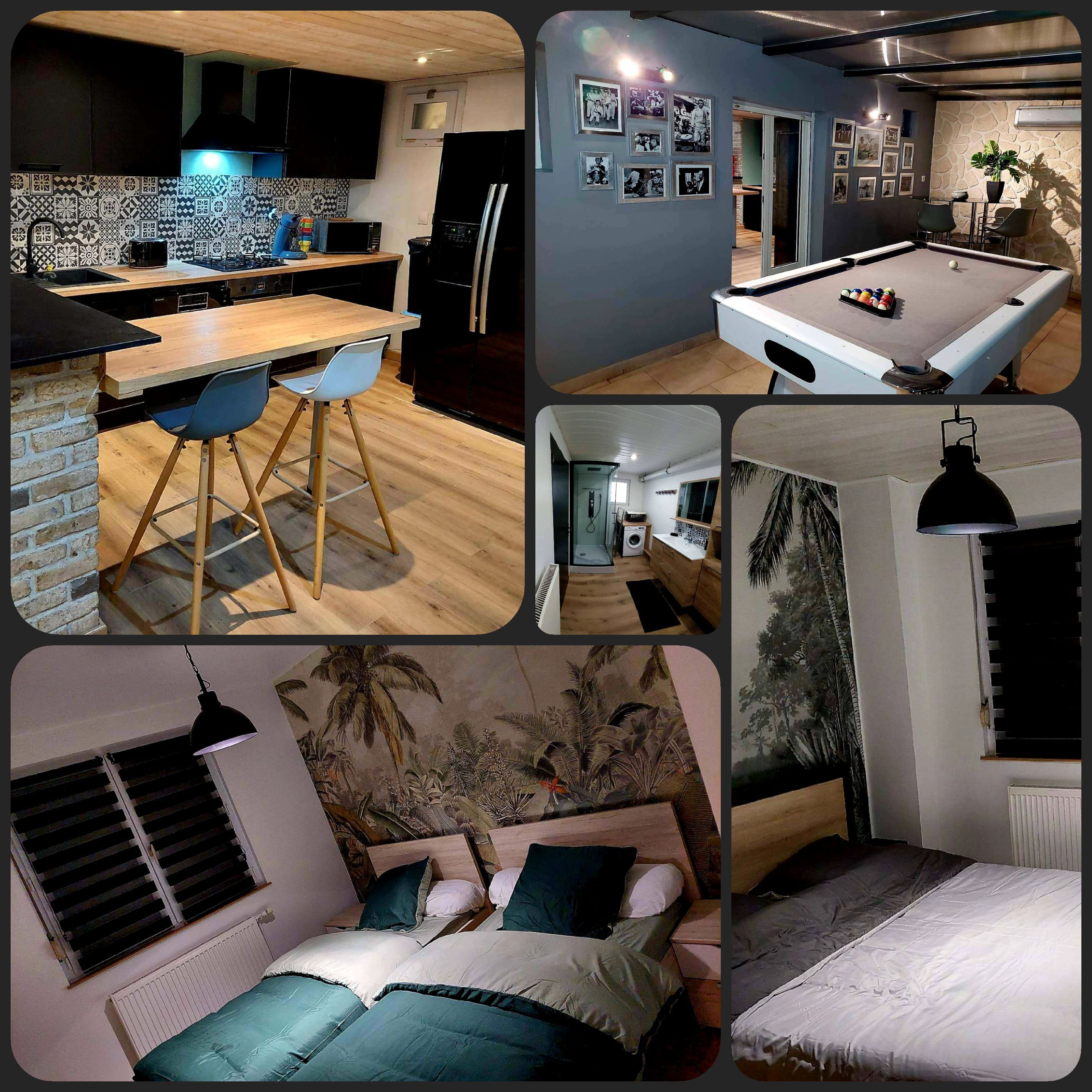 4 chambres, fer et planche à repasser, Wi-Fi, draps fournis