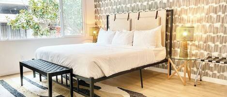 1 bedroom, iron/ironing board, travel crib, free WiFi