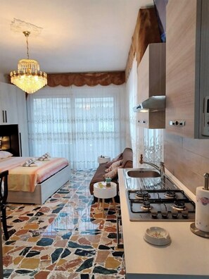 1 chambre, fer et planche à repasser, Wi-Fi gratuit, draps fournis