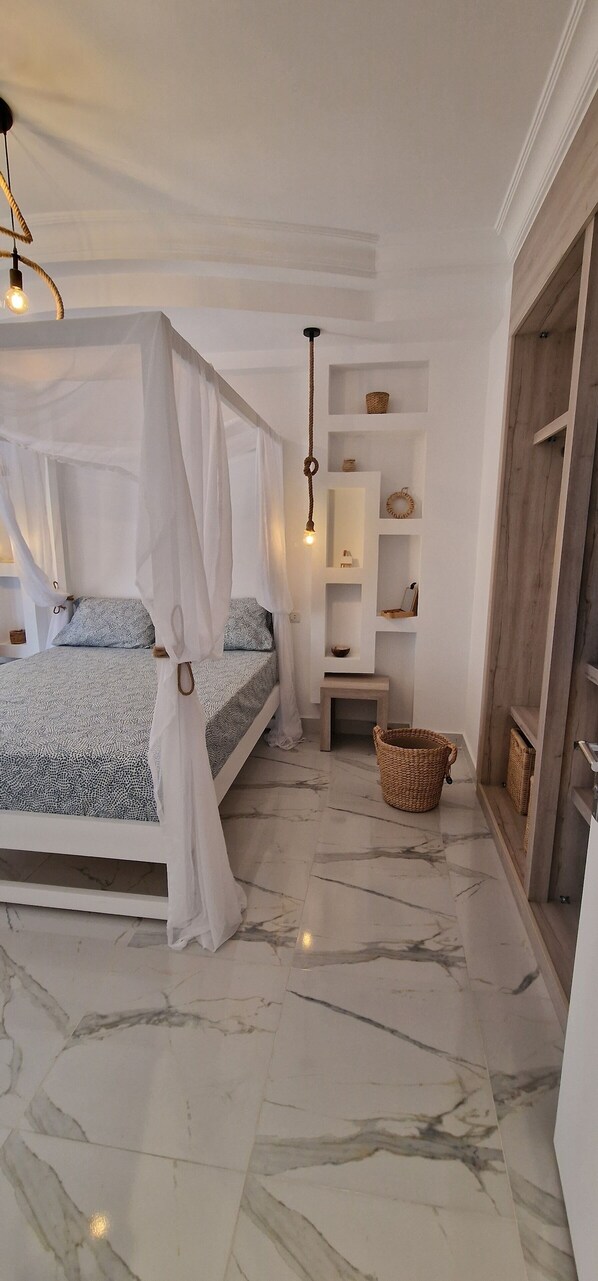 Appartement Luxe, 1 chambre, vue piscine | Literie hypoallergénique, couette en duvet d'oie