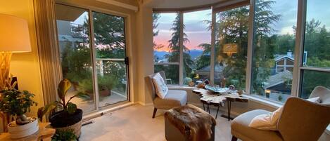 智能电视、壁炉、书、立体声音响