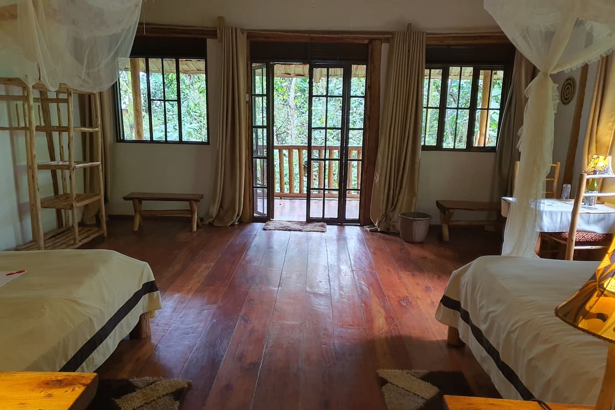 1 bedroom, premium bedding, iron/ironing board, bed sheets