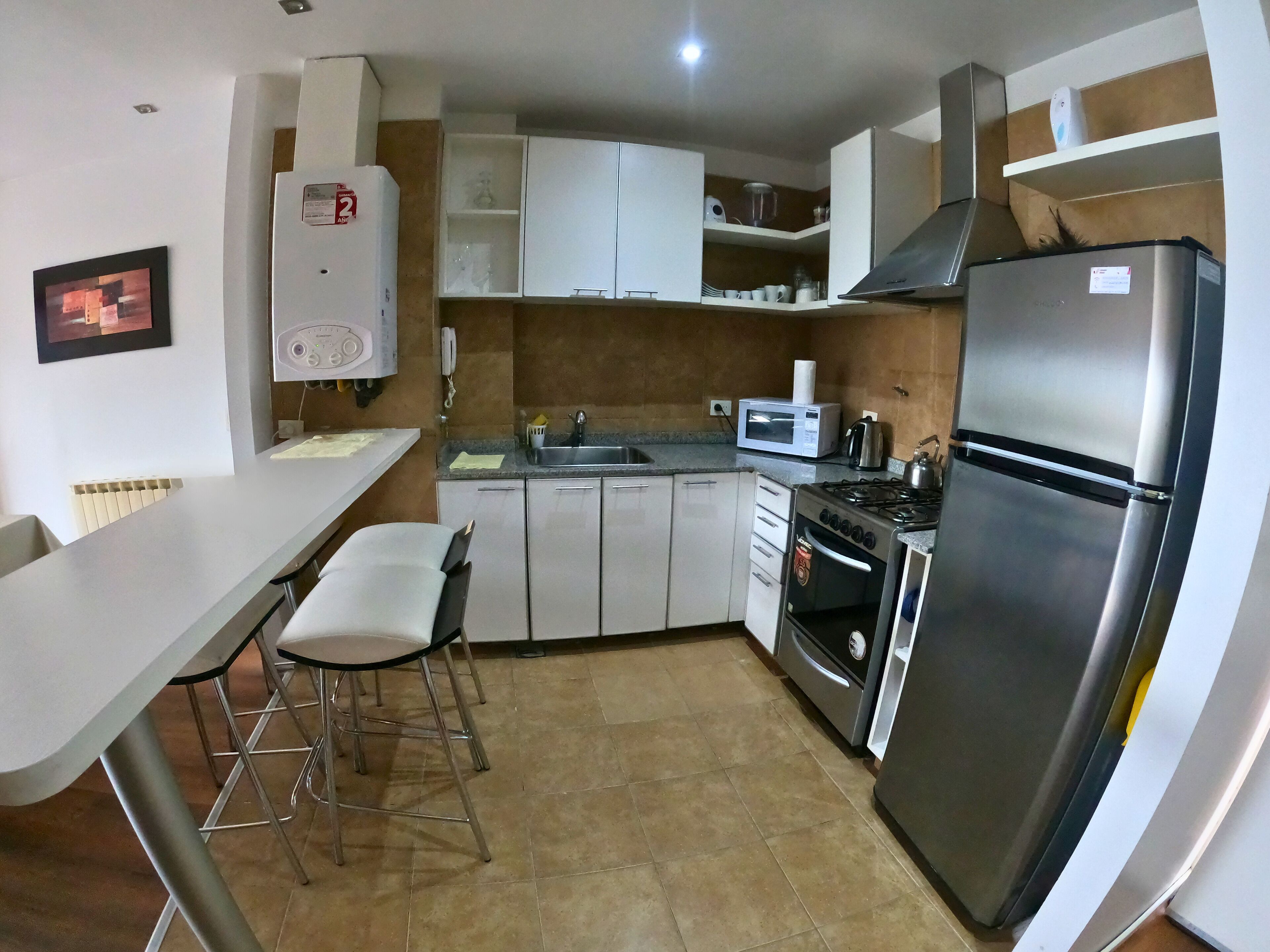 Appartement Panoramique, 2 chambres, vue baie | Cuisine privée | Grand réfrigérateur, micro-ondes, four, grille-pain