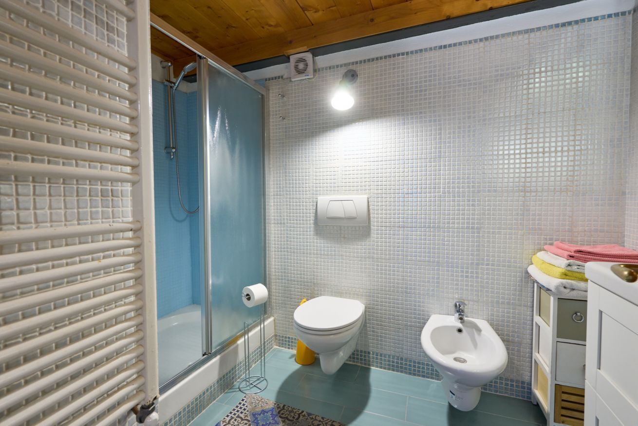 Dusche, Haartrockner, Bidet, Handtücher