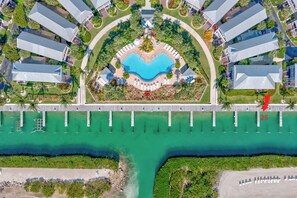 Outdoor pool, a heated pool - Renovated Anglers Reef 2BR + Sleeper + Ocean Views, Pool, Marina, Sleeps 8 (Islamorada)
