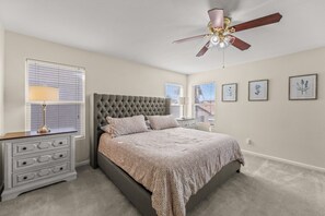 4 bedrooms, desk, iron/ironing board, WiFi