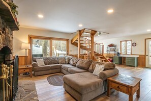 Fireplace, DVD player