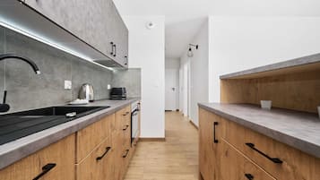 Fridge, oven, stovetop, dishwasher