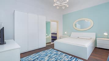 Departamento Deluxe | 2 habitaciones, ropa de cama de alta calidad y cortinas blackout