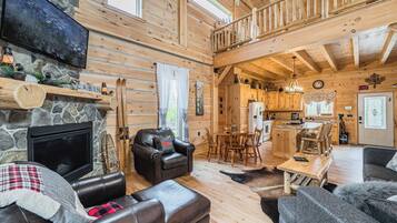 Smart TV, fireplace, DVD player, offices