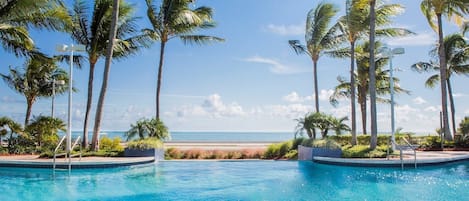 Outdoor pool, a heated pool