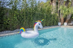 Outdoor pool, a heated pool