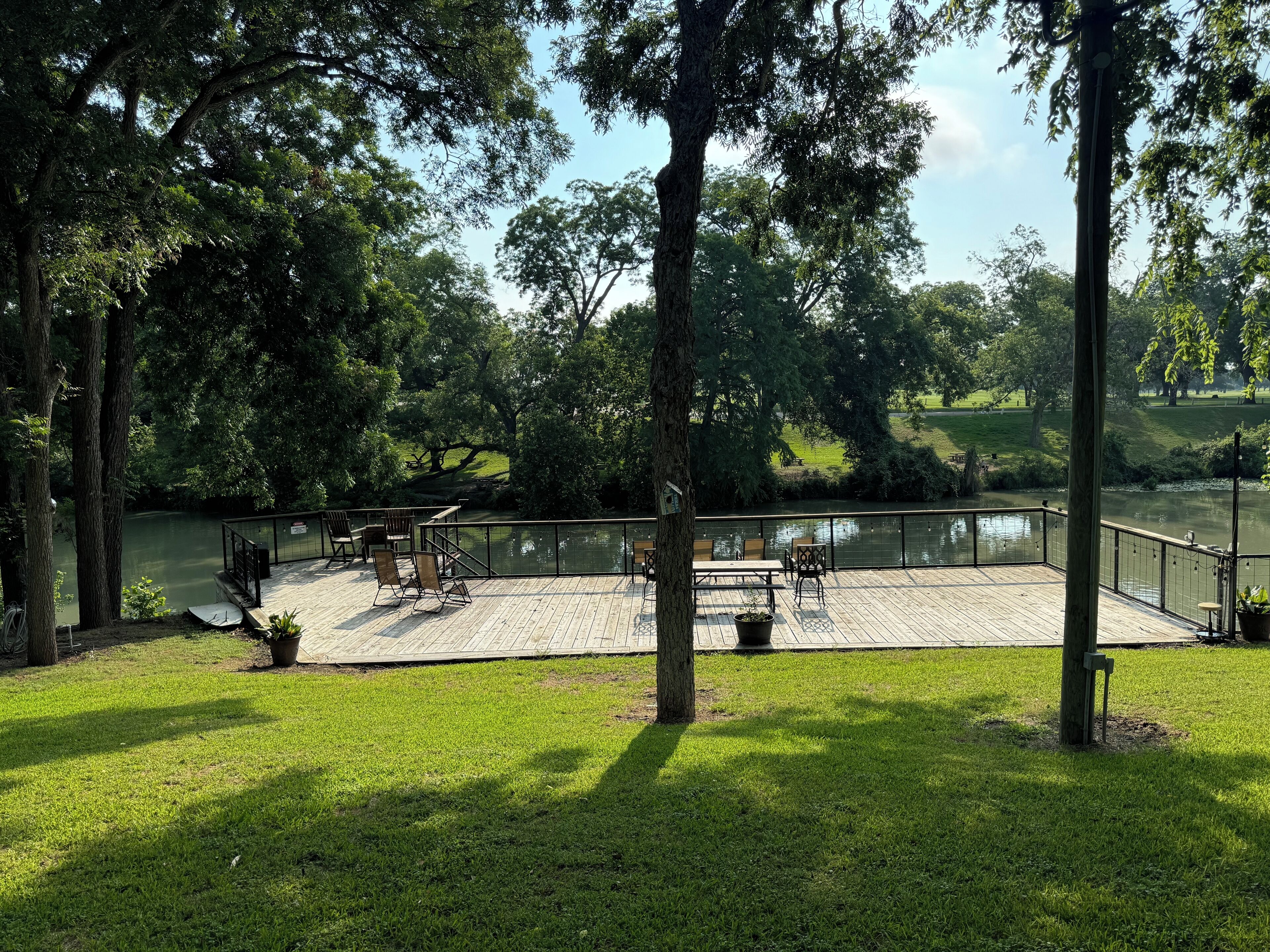Guadalupe River front home with private deck and private river access!