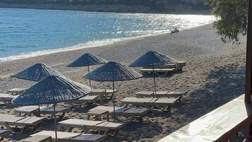 Private beach, white sand, free beach shuttle