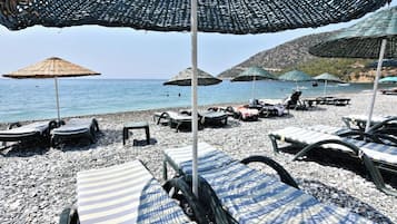 Private beach, white sand, free beach shuttle