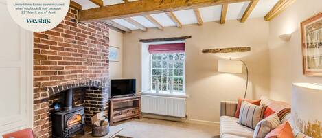 Fernseher, Kamin, Arbeitsbereiche