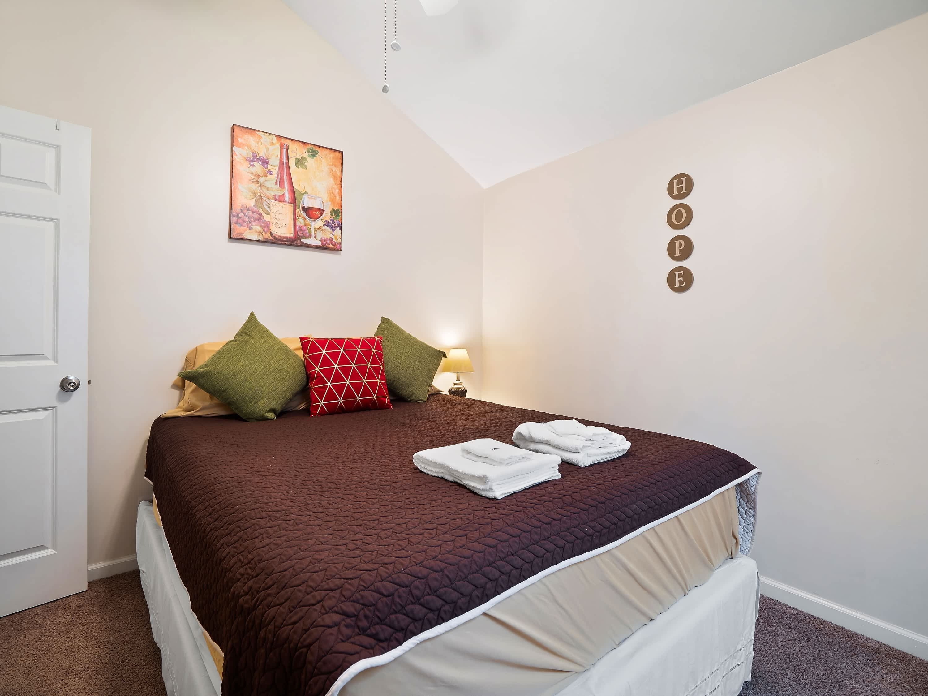 2 bedrooms, iron/ironing board, travel crib, WiFi