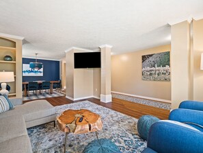 TV, fireplace, offices - ADA-Accessible Home Steps from Cleveland Clinic (Cleveland)