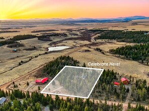 Aerial view - Wake Up To Pikes Peak | Private Cabin For 2 In The Pines (Fairplay)