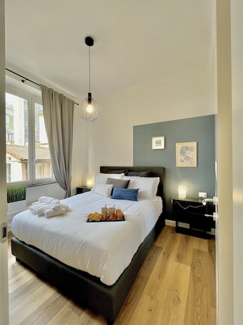 Apartamento família | 2 quartos, roupas de cama premium, edredons de pluma. Happy Family Apartments Lanterna