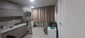 Basic Apartment | Private kitchen | Mini-fridge, microwave
