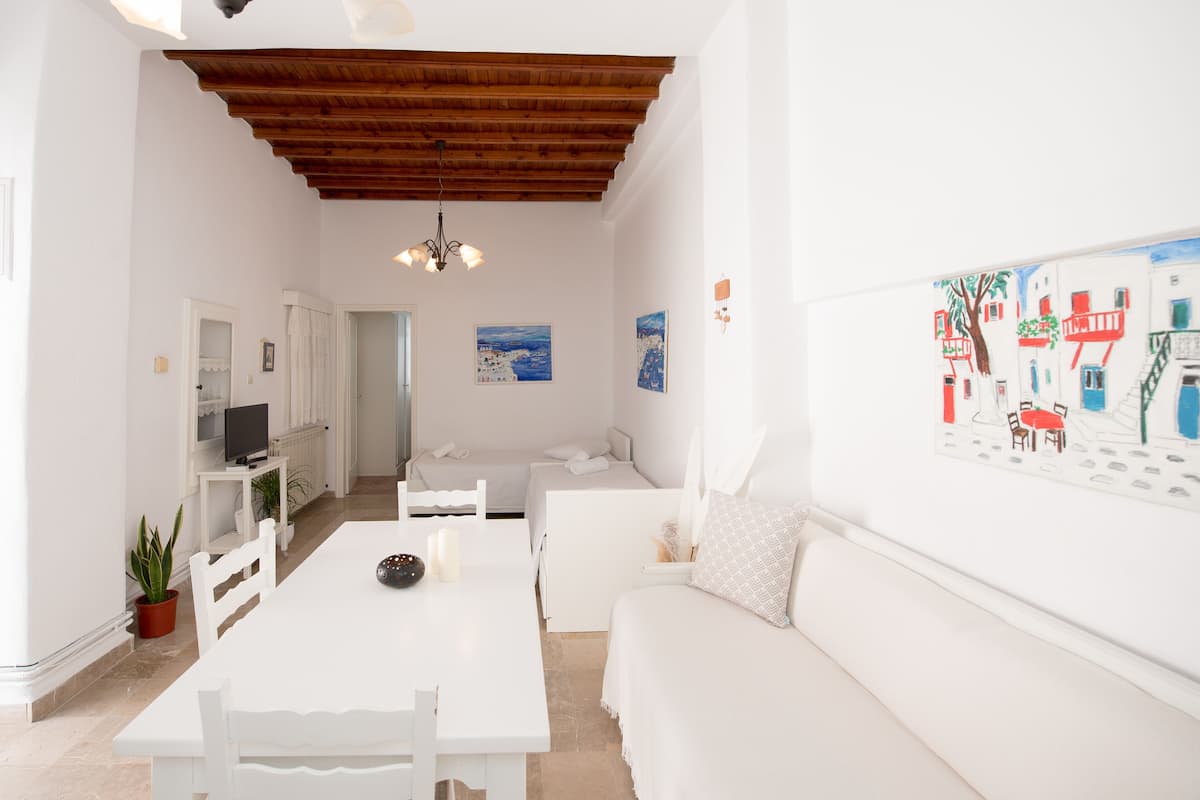 Appartement Familial, 2 chambres, vue mer | Coin séjour